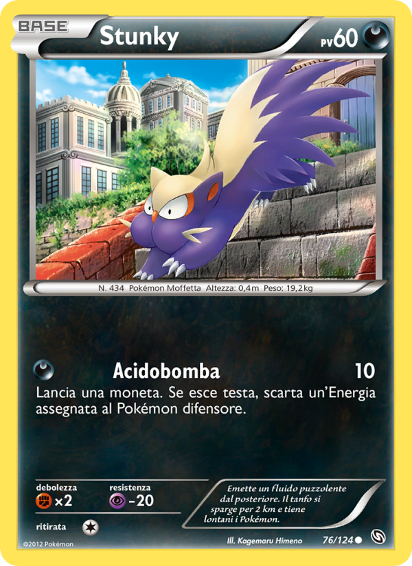 Stunky 076/128 — Stirpe dei Draghi (Italian Pokémon TCG card)