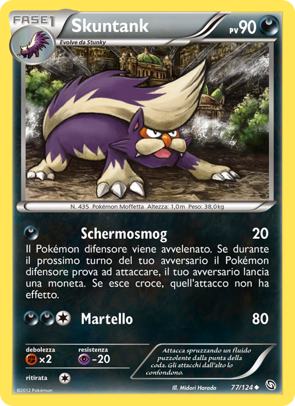 Skuntank 077/128 — Stirpe dei Draghi (Italian Pokémon TCG card)