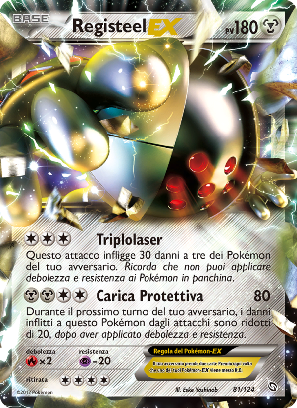Registeel-EX 081/128 — Stirpe dei Draghi (Italian Pokémon TCG card)