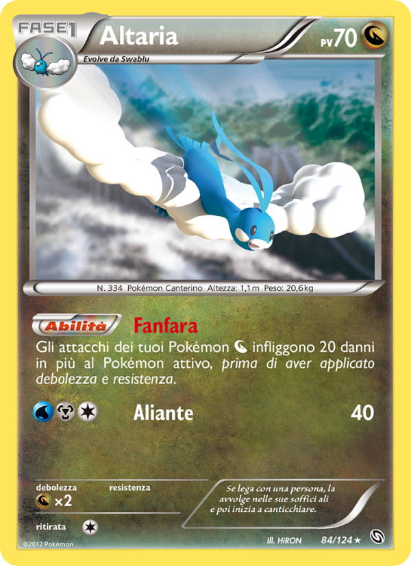 Altaria 084/128 — Dragons Exalted (Italian Pokémon TCG card)