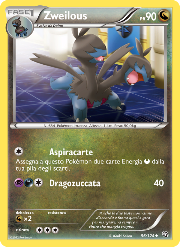 Zweilous 096/128 — Stirpe dei Draghi (Italian Pokémon TCG card)