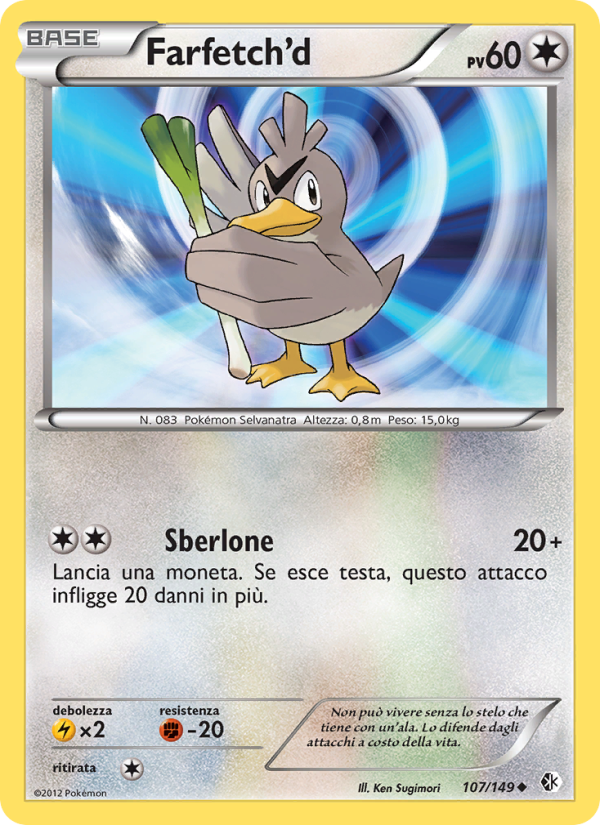 Farfetch’d 107/153 — Confini Varcati (Italian Pokémon TCG card)