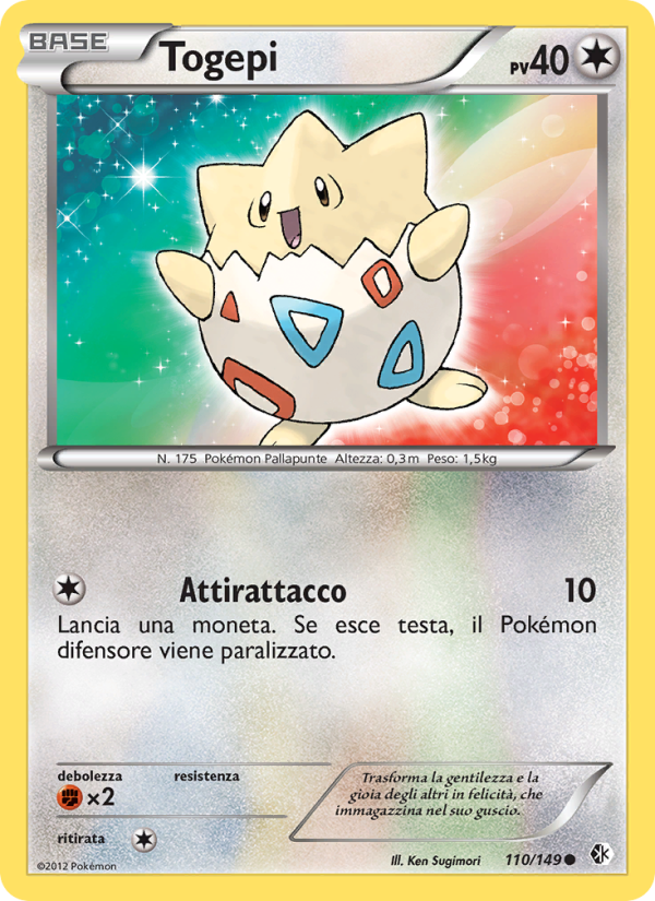 Togepi 110/153 — Confini Varcati (Italian Pokémon TCG card)