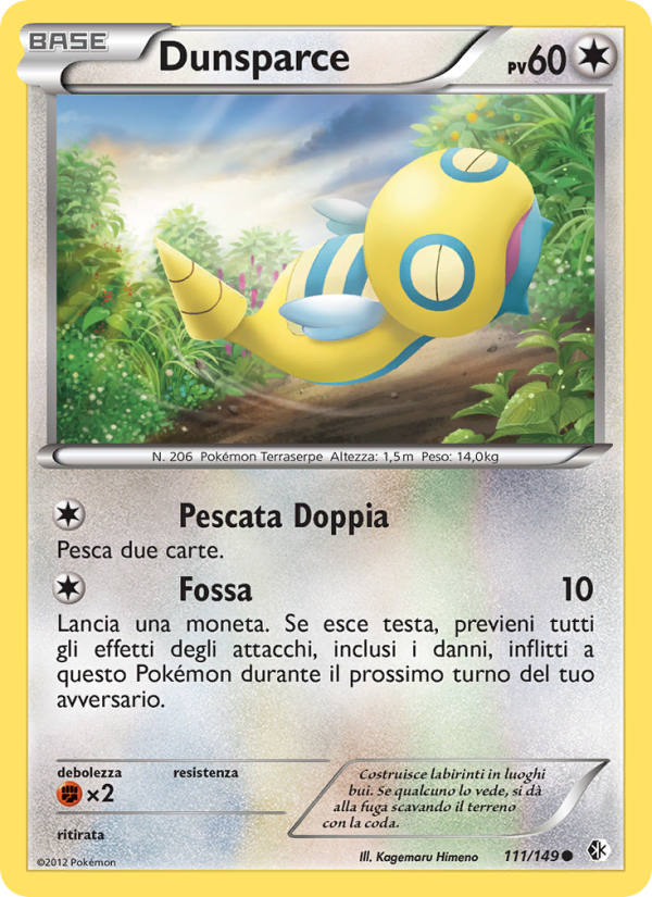 Dunsparce 111/153 — Confini Varcati (Italian Pokémon TCG card)