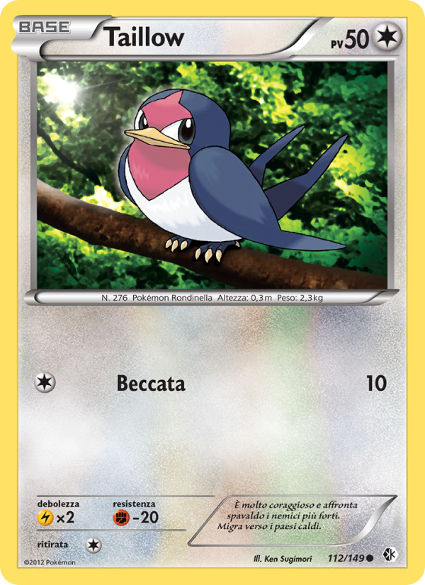 Taillow 112/153 — Confini Varcati (Italian Pokémon TCG card)