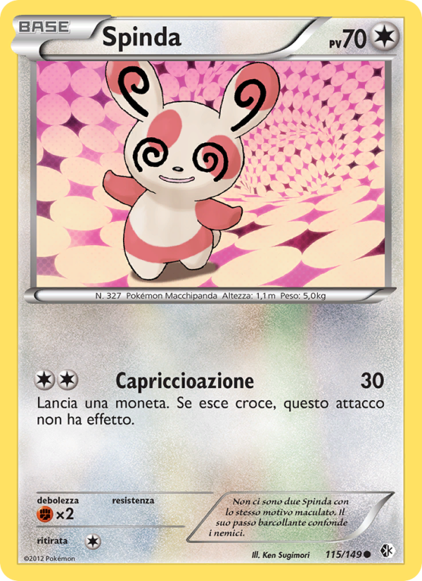 Spinda 115/153 — Confini Varcati (Italian Pokémon TCG card)