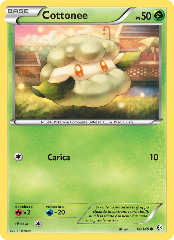 Cottonee 014/153 — Confini Varcati (Italian Pokémon TCG card)