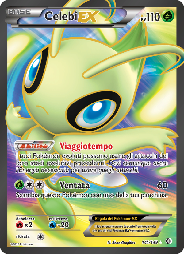 Celebi-EX 141/153 — Confini Varcati (Italian Pokémon TCG card)