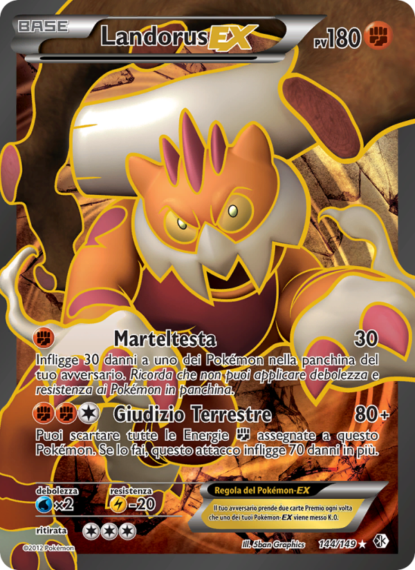 Landorus-EX 144/153 — Confini Varcati (Italian Pokémon TCG card)