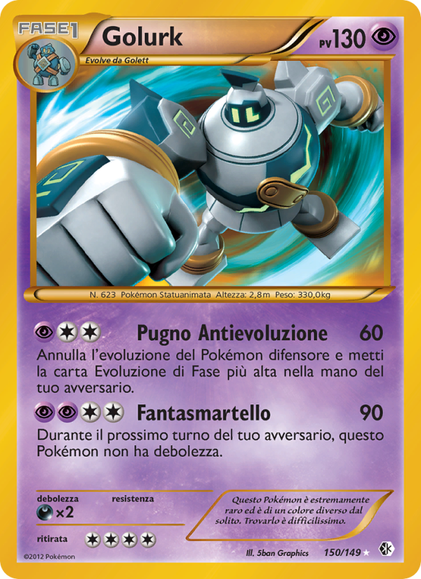 Golurk 150/153 — Confini Varcati (Italian Pokémon TCG card)
