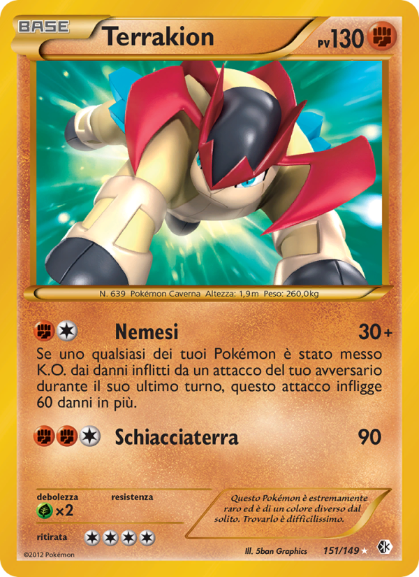 Terrakion 151/153 — Confini Varcati (Italian Pokémon TCG card)