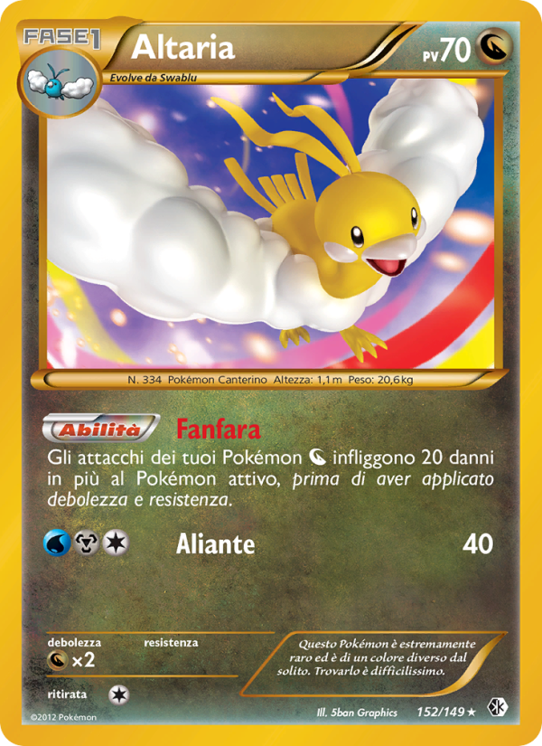 Altaria 152/153 — Confini Varcati (Italian Pokémon TCG card)
