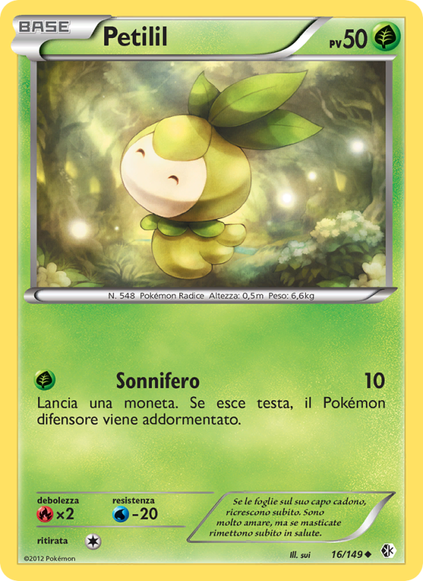 Petilil 016/153 — Confini Varcati (Italian Pokémon TCG card)