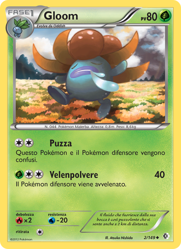 Gloom 002/153 — Confini Varcati (Italian Pokémon TCG card)