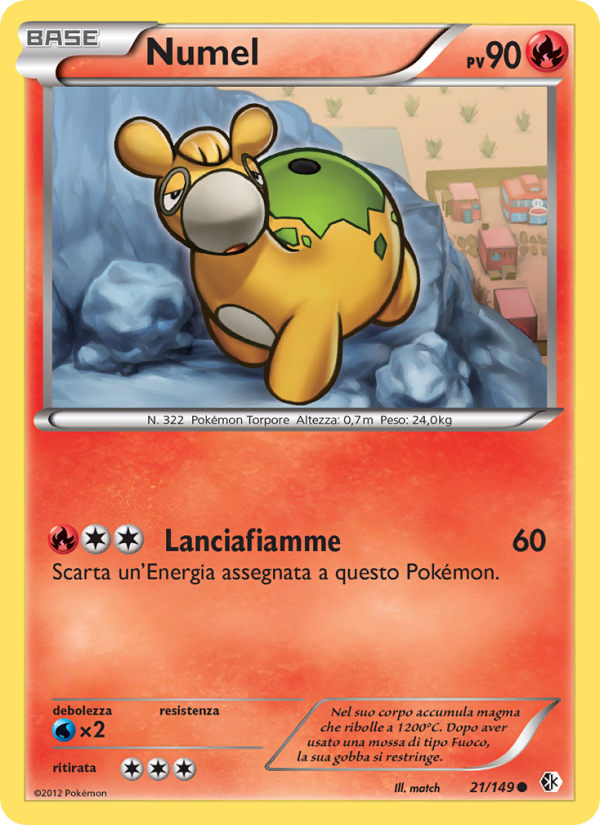 Numel 021/153 — Confini Varcati (Italian Pokémon TCG card)