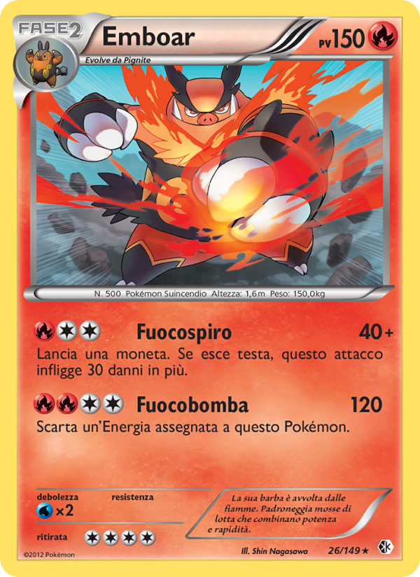 Emboar 026/153 — Confini Varcati (Italian Pokémon TCG card)
