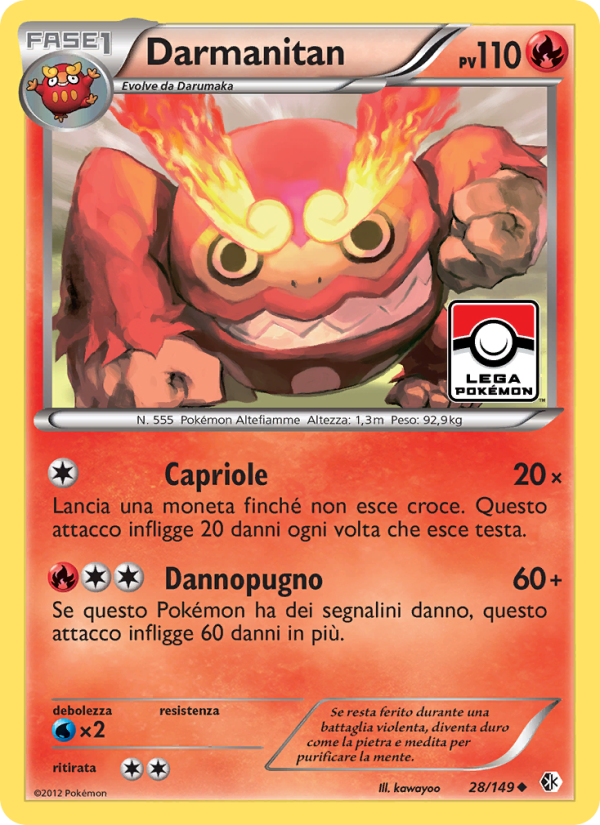 Darmanitan 028/153 — Confini Varcati (Italian Pokémon TCG card)