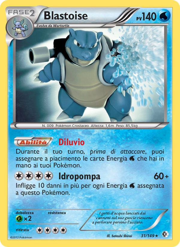 Blastoise 031/153 — Confini Varcati (Italian Pokémon TCG card)