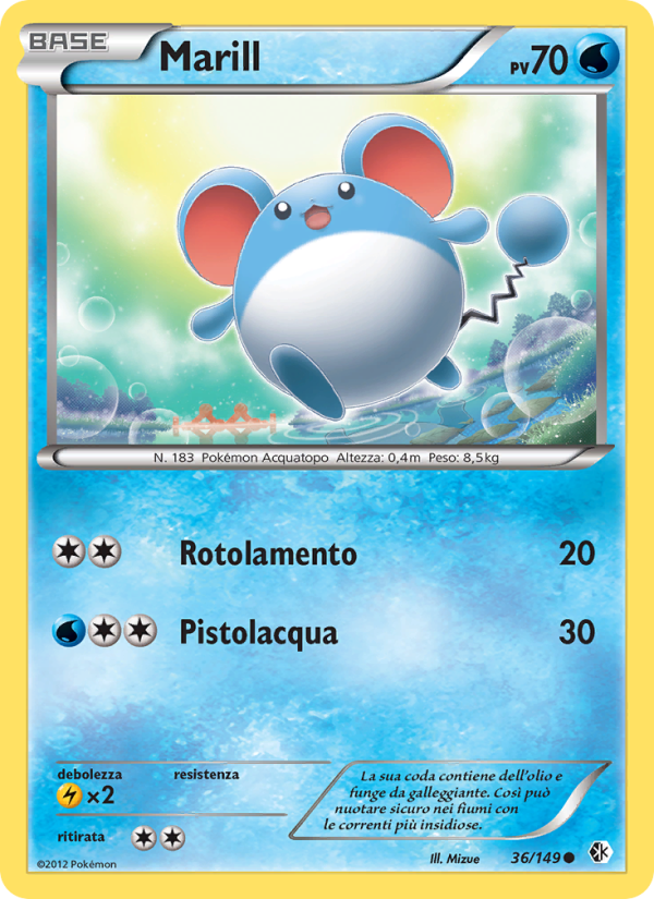 Marill 036/153 — Confini Varcati (Italian Pokémon TCG card)