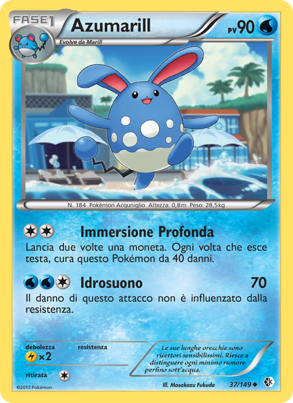 Azumarill 037/153 — Confini Varcati (Italian Pokémon TCG card)