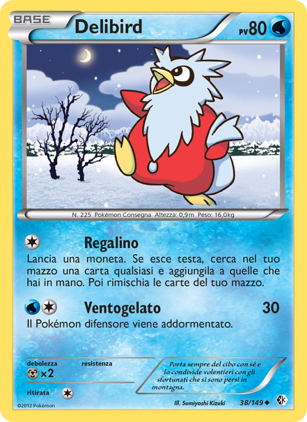 Delibird 038/153 — Confini Varcati (Italian Pokémon TCG card)