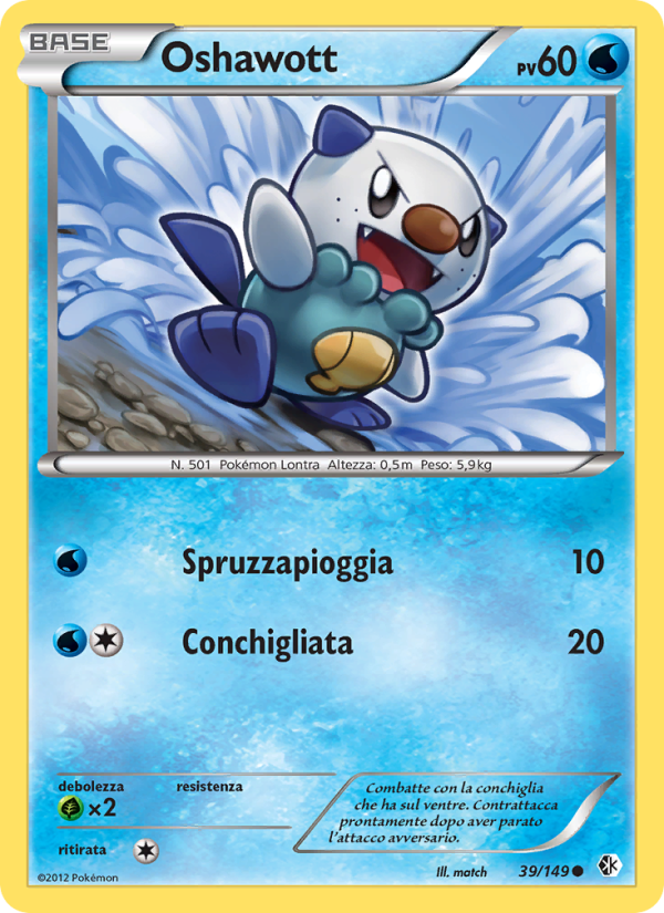 Oshawott 039/153 — Confini Varcati (Italian Pokémon TCG card)