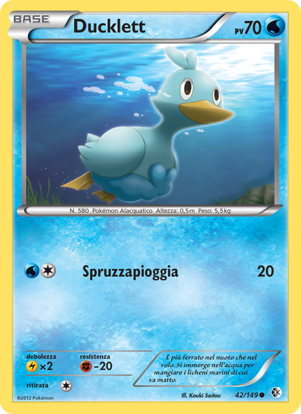 Ducklett 042/153 — Confini Varcati (Italian Pokémon TCG card)