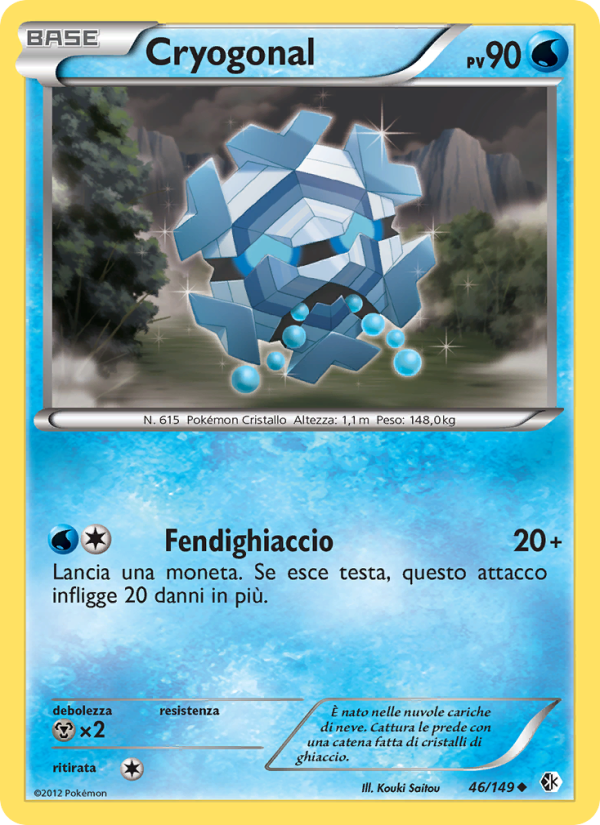 Cryogonal 046/153 — Confini Varcati (Italian Pokémon TCG card)