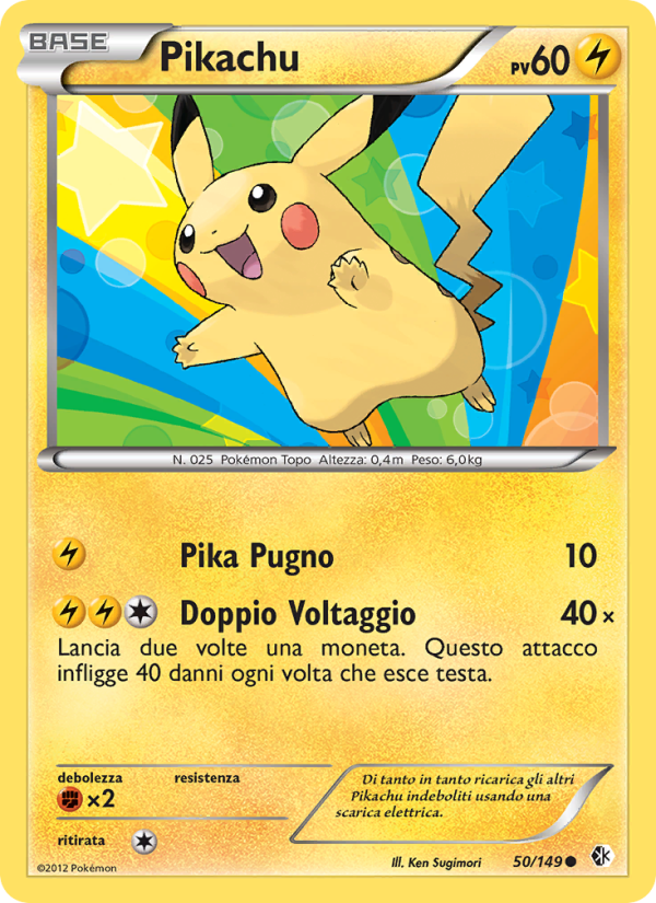 Pikachu 050/153 — Confini Varcati (Italian Pokémon TCG card)
