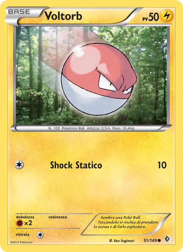Voltorb 051/153 — Confini Varcati (Italian Pokémon TCG card)