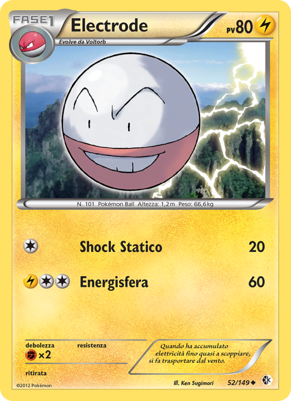 Electrode 052/153 — Confini Varcati (Italian Pokémon TCG card)