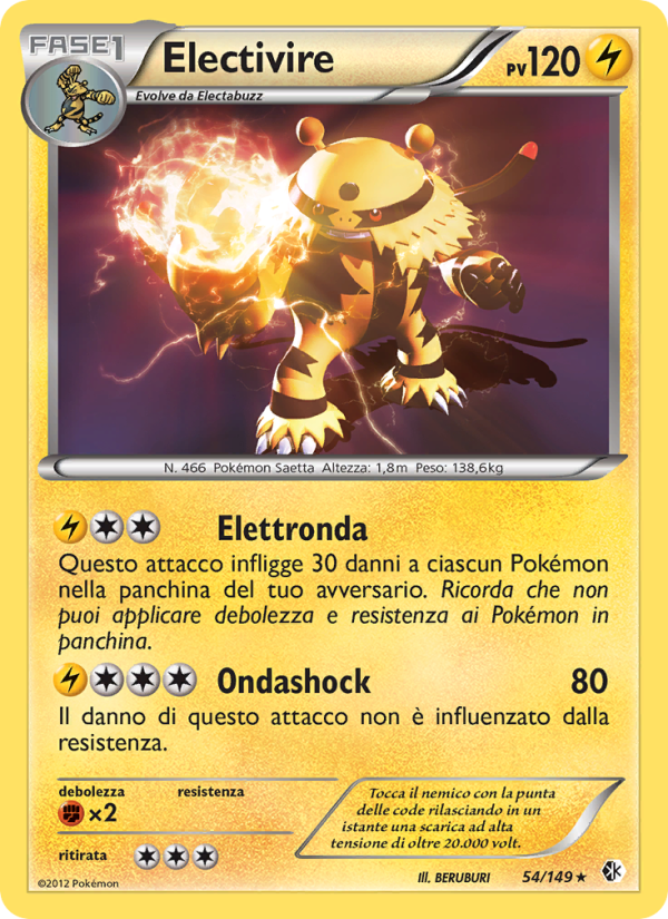 Electivire 054/153 — Confini Varcati (Italian Pokémon TCG card)