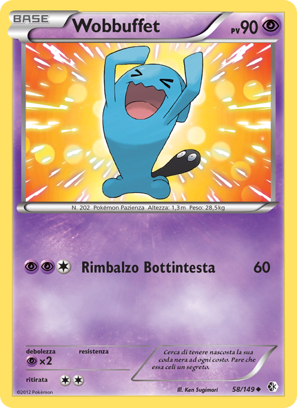 Wobbuffet 058/153 — Confini Varcati (Italian Pokémon TCG card)