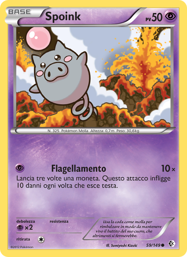Spoink 059/153 — Confini Varcati (Italian Pokémon TCG card)