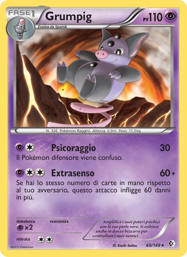 Grumpig 060/153 — Confini Varcati (Italian Pokémon TCG card)