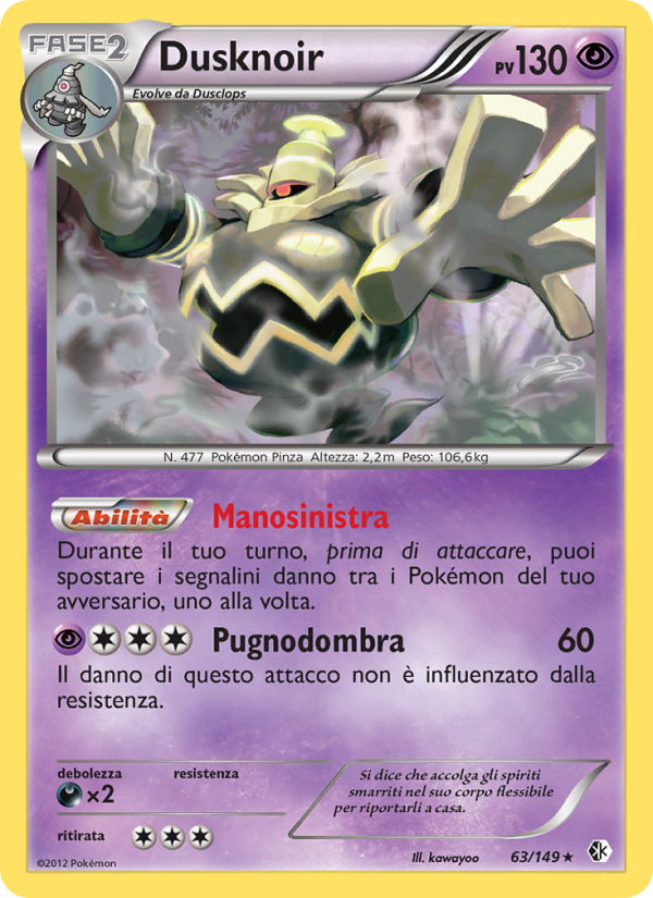 Dusknoir 063/153 — Confini Varcati (Italian Pokémon TCG card)