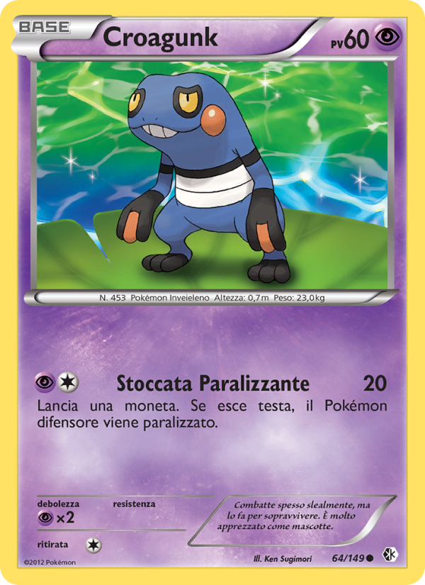 Croagunk 064/153 — Confini Varcati (Italian Pokémon TCG card)
