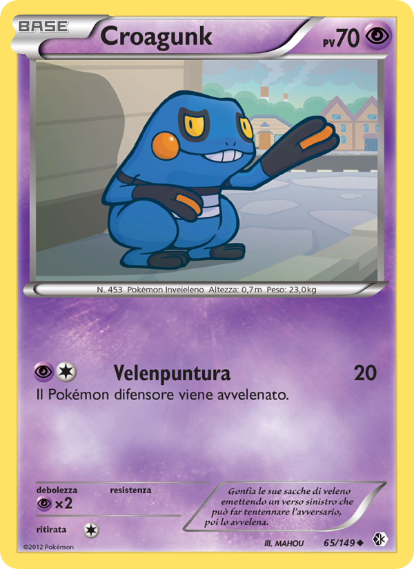 Croagunk 065/153 — Confini Varcati (Italian Pokémon TCG card)