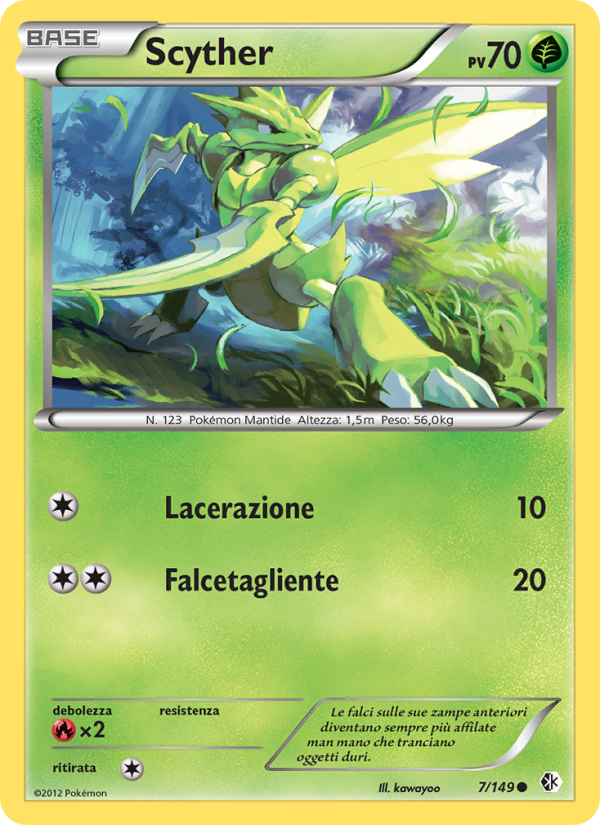 Scyther 007/153 — Confini Varcati (Italian Pokémon TCG card)