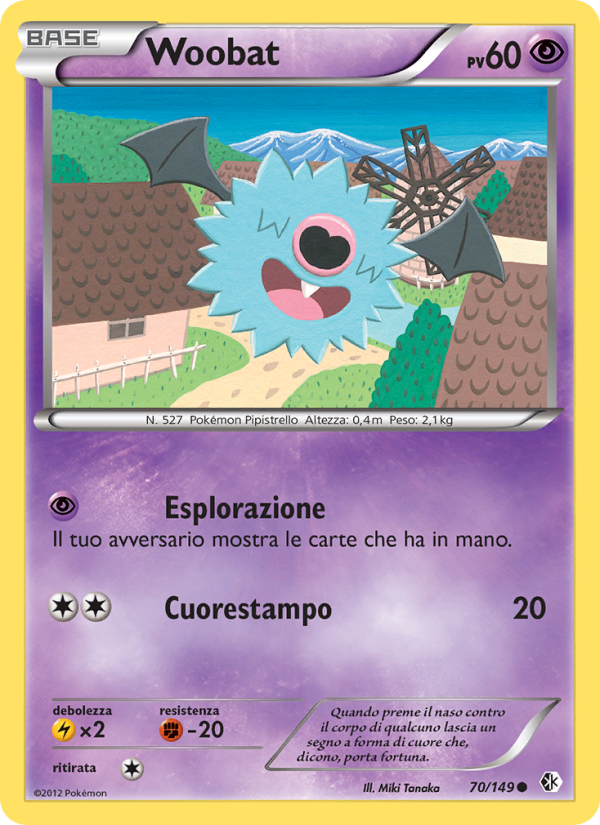 Woobat 070/153 — Confini Varcati (Italian Pokémon TCG card)