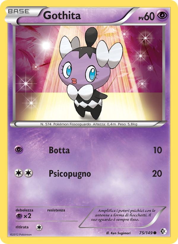 Gothita 075/153 — Confini Varcati (Italian Pokémon TCG card)