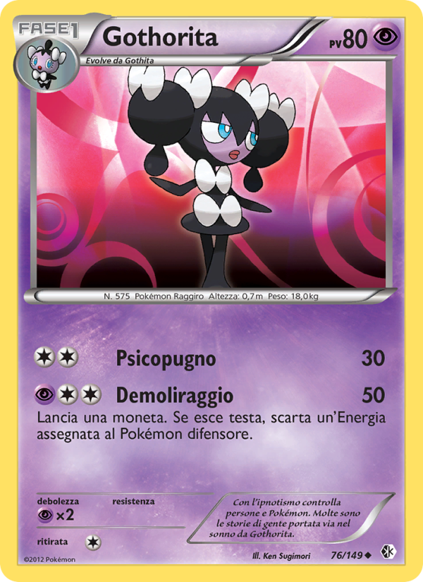Gothorita 076/153 — Confini Varcati (Italian Pokémon TCG card)