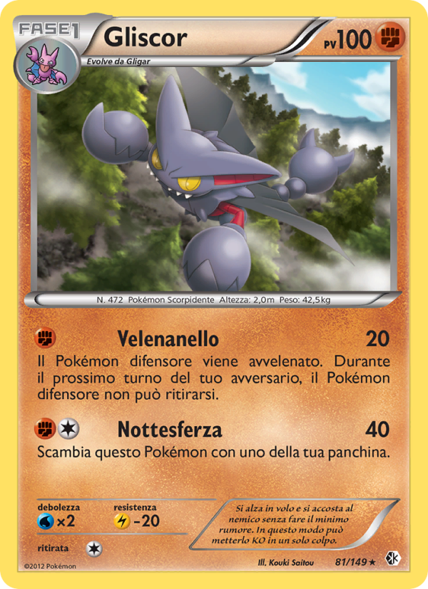 Gliscor 081/153 — Confini Varcati (Italian Pokémon TCG card)