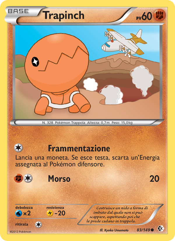 Trapinch 083/153 — Confini Varcati (Italian Pokémon TCG card)