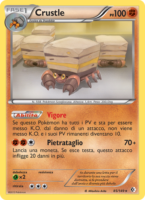 Crustle 085/153 — Confini Varcati (Italian Pokémon TCG card)