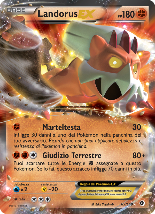 Landorus-EX 089/153 — Confini Varcati (Italian Pokémon TCG card)