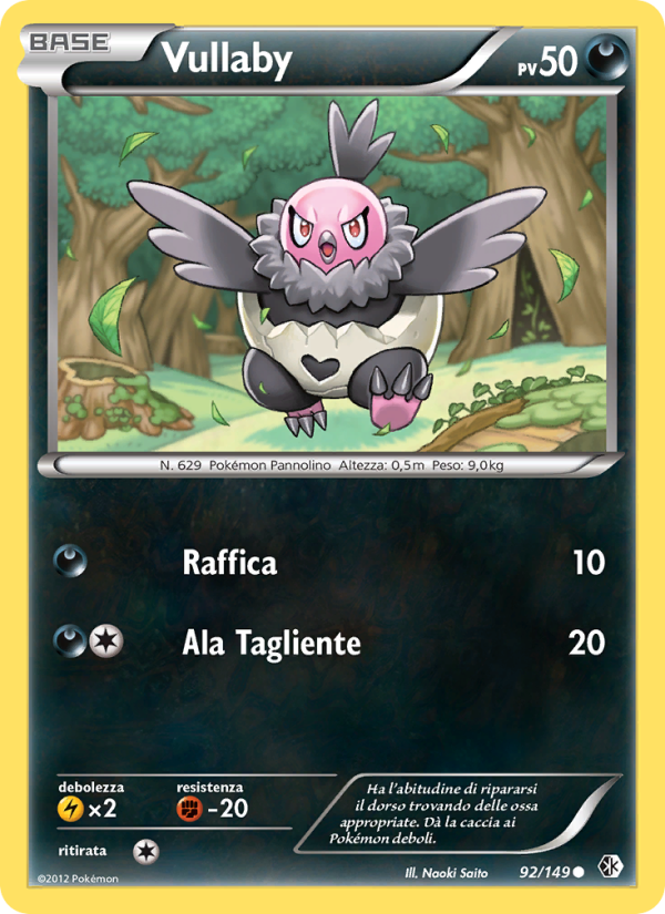 Vullaby 092/153 — Confini Varcati (Italian Pokémon TCG card)