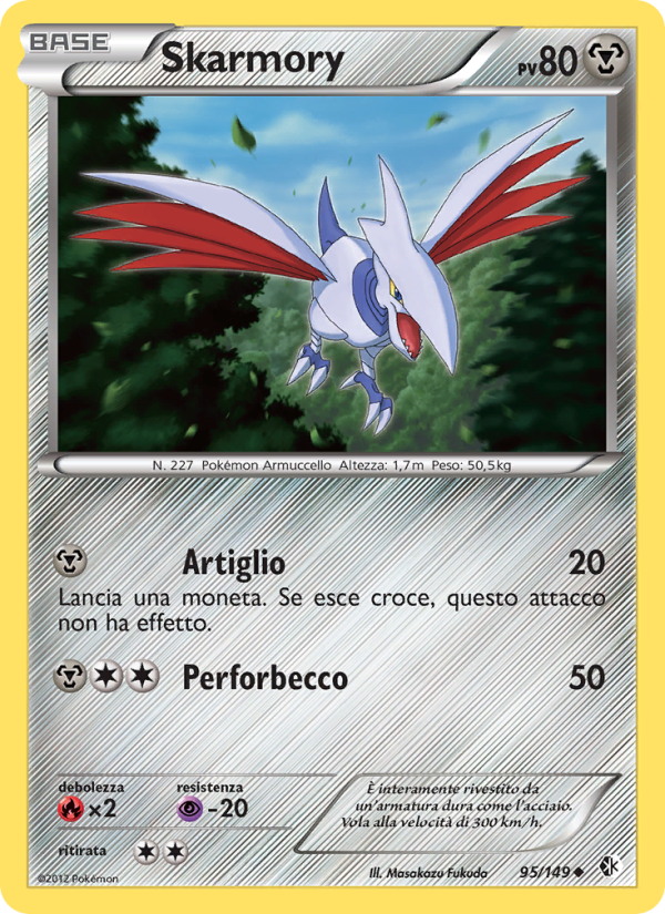 Skarmory 095/153 — Confini Varcati (Italian Pokémon TCG card)