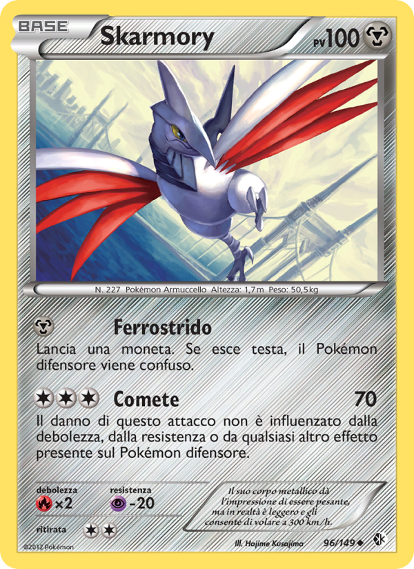 Skarmory 096/153 — Confini Varcati (Italian Pokémon TCG card)