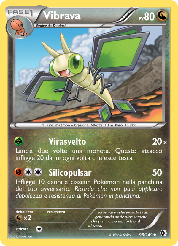 Vibrava 098/153 — Confini Varcati (Italian Pokémon TCG card)